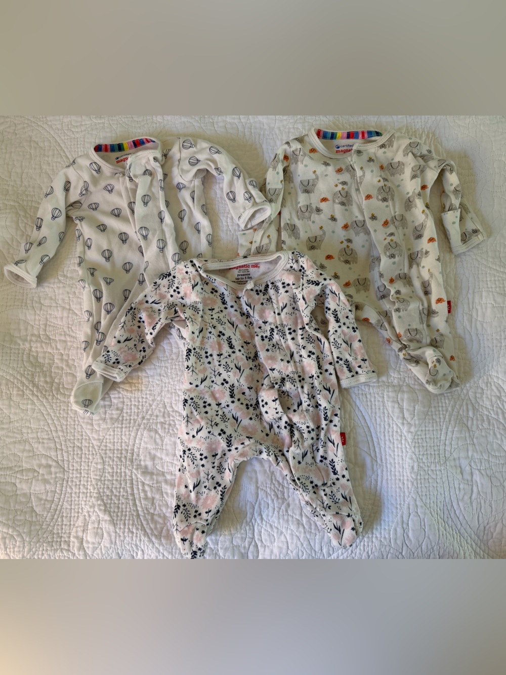 Magnetic Me 3x onesies